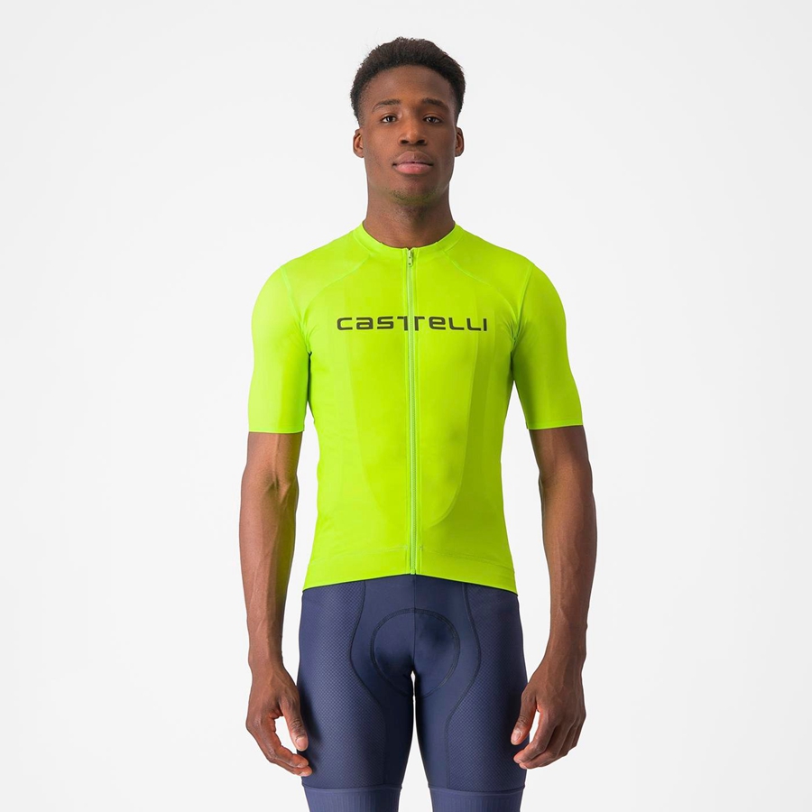 Light Green / Deep Green Men Castelli PROLOGO LITE Jersey | 659183-TFA