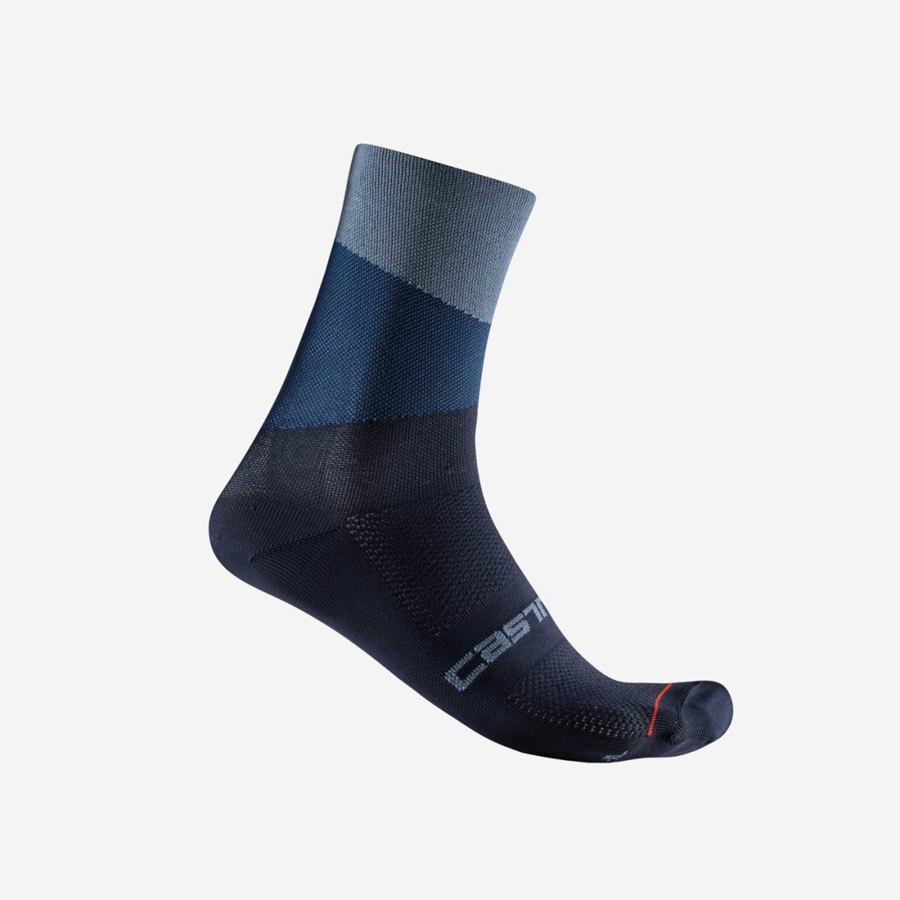 Light Grey Blue / Blue Men Castelli ORIZZONTE 15 Socks | 754601-XDB