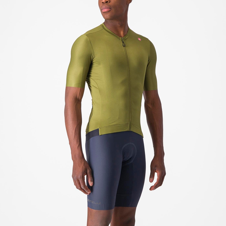 Olive / Light Green Men Castelli ESPRESSO Jersey | 849203-JNI