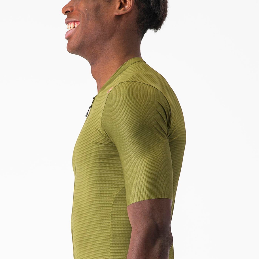 Olive / Light Green Men Castelli ESPRESSO Jersey | 849203-JNI