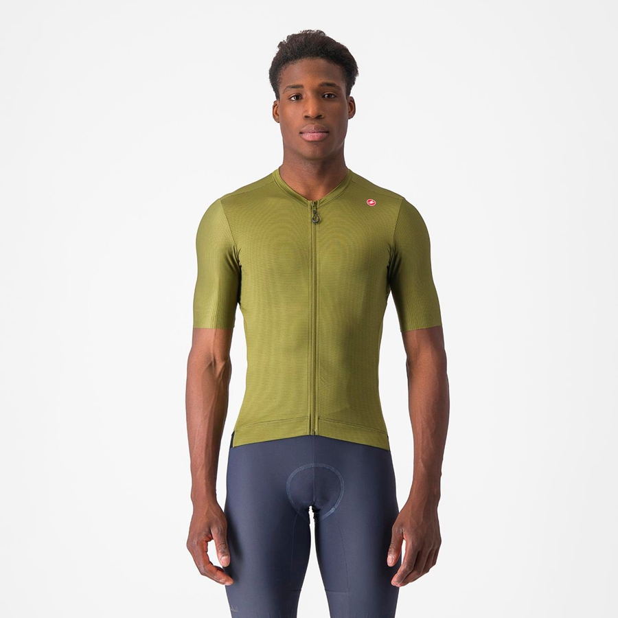 Olive / Light Green Men Castelli ESPRESSO Jersey | 849203-JNI