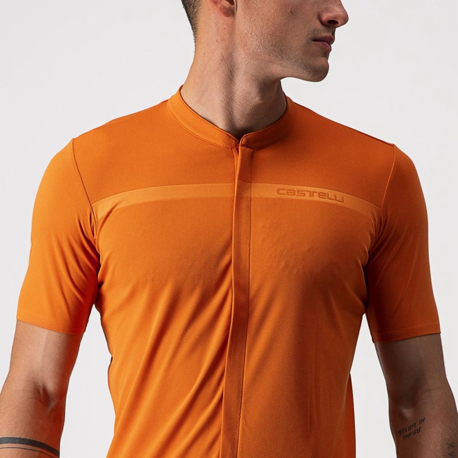 Orange Red Men Castelli UNLIMITED ALLROAD Jersey | 742615-TBH