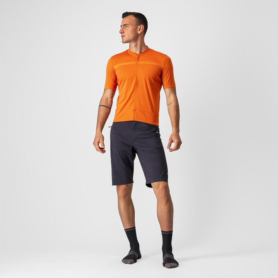 Orange Red Men Castelli UNLIMITED ALLROAD Jersey | 742615-TBH