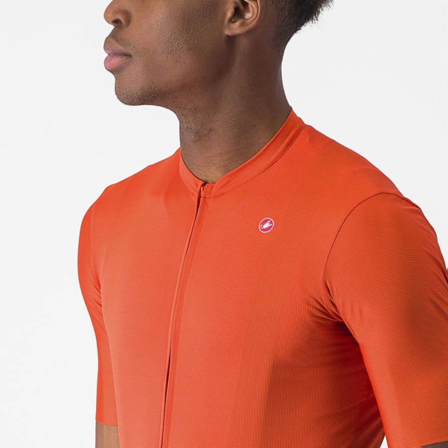 Orange Red / Grey Men Castelli UNLIMITED ENTRATA 2 Jersey | 382471-OAI