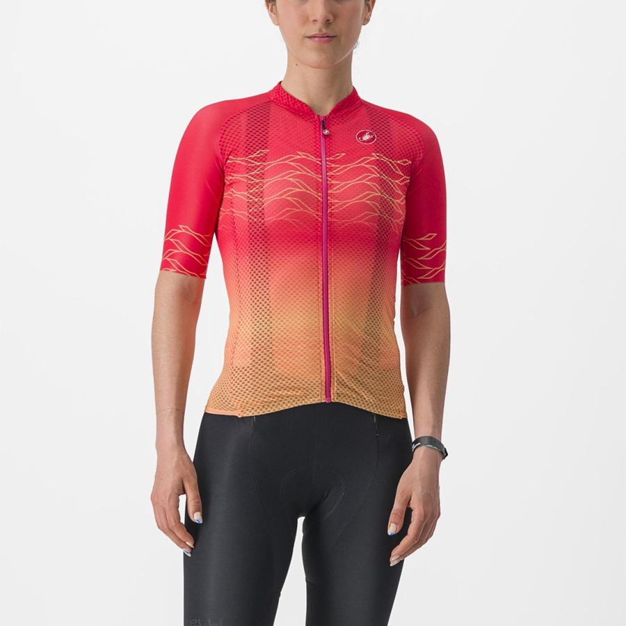 Orange Women Castelli CLIMBER\'S 2.0 W Jersey | 529374-ZJG