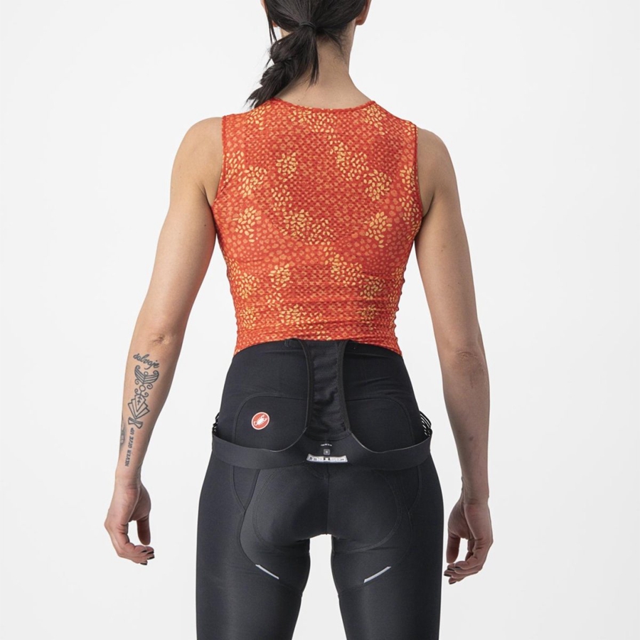 Orange Women Castelli PRO MESH 4 W SLEEVELESS Base Layer | 960143-VAL