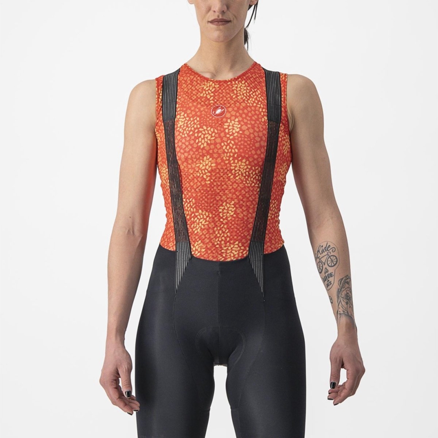 Orange Women Castelli PRO MESH 4 W SLEEVELESS Base Layer | 960143-VAL