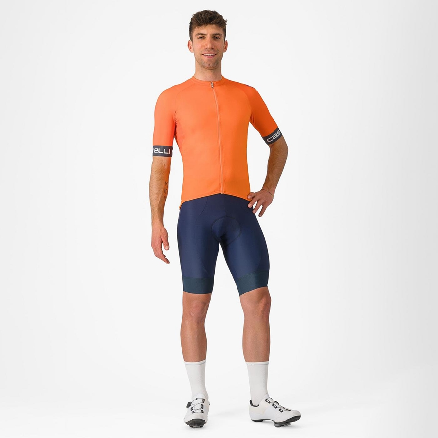 Orange / Dark Grey Men Castelli ENTRATA VI Jersey | 476950-UHE