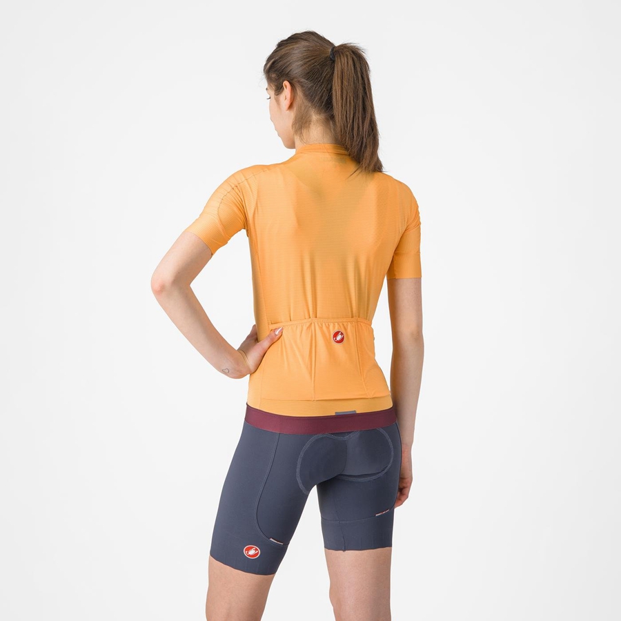 Orange / Deep Burgundy Women Castelli ESPRESSO W Jersey | 302691-IPG