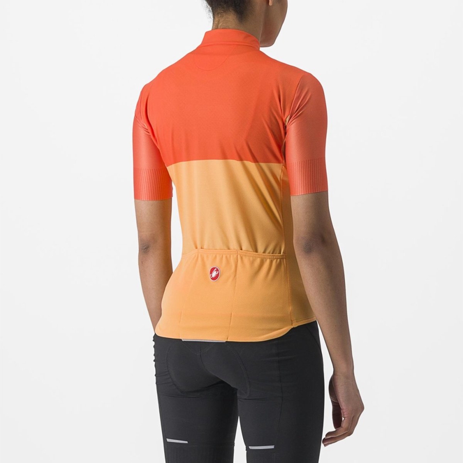 Orange / Deep Red Women Castelli VELOCISSIMA Jersey | 326915-GCX