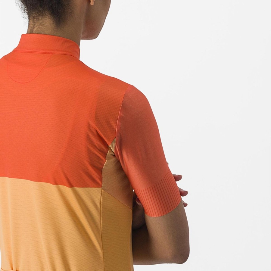 Orange / Deep Red Women Castelli VELOCISSIMA Jersey | 326915-GCX