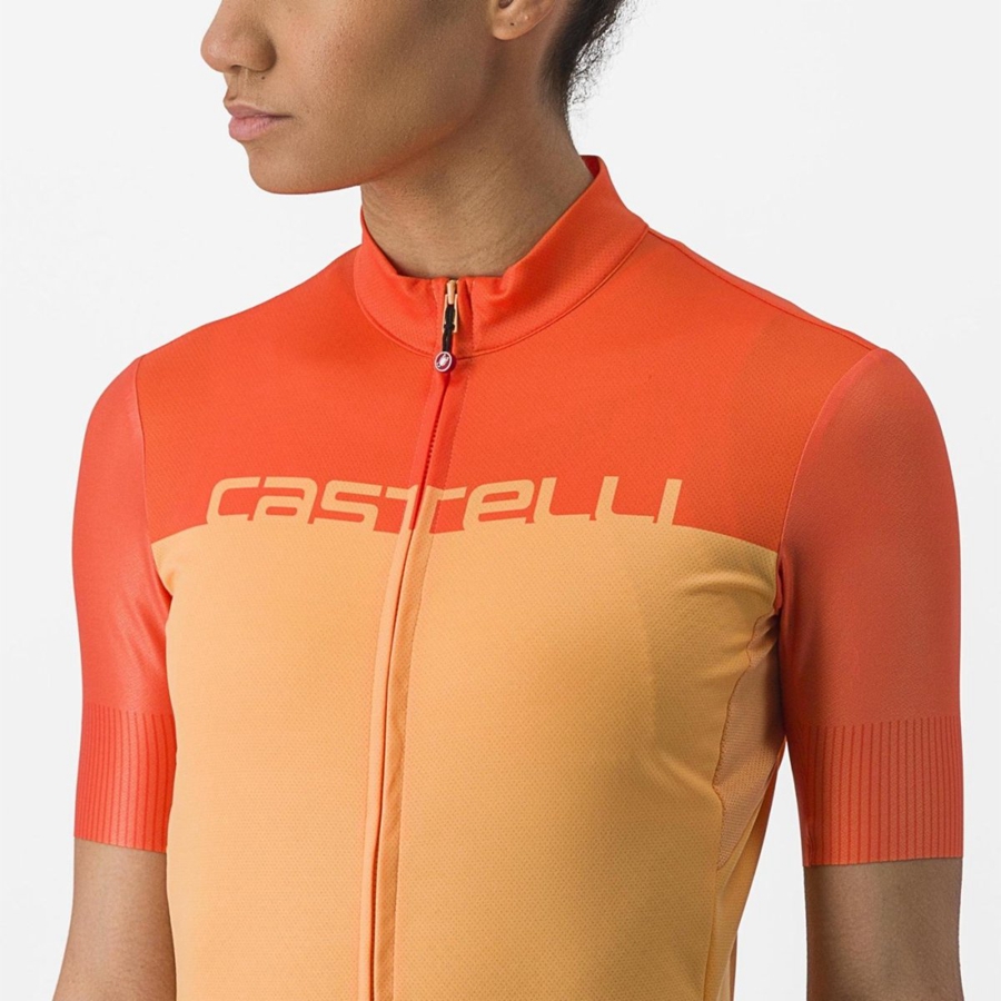 Orange / Deep Red Women Castelli VELOCISSIMA Jersey | 326915-GCX