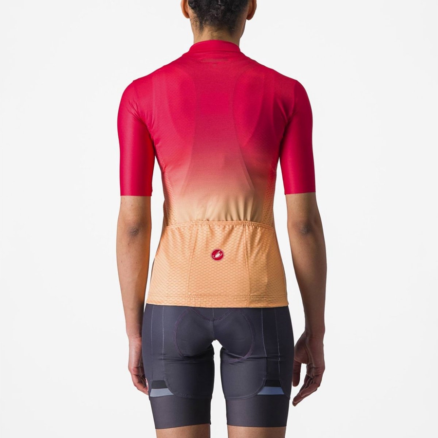 Orange / White Women Castelli SALITA Jersey | 045791-HBN