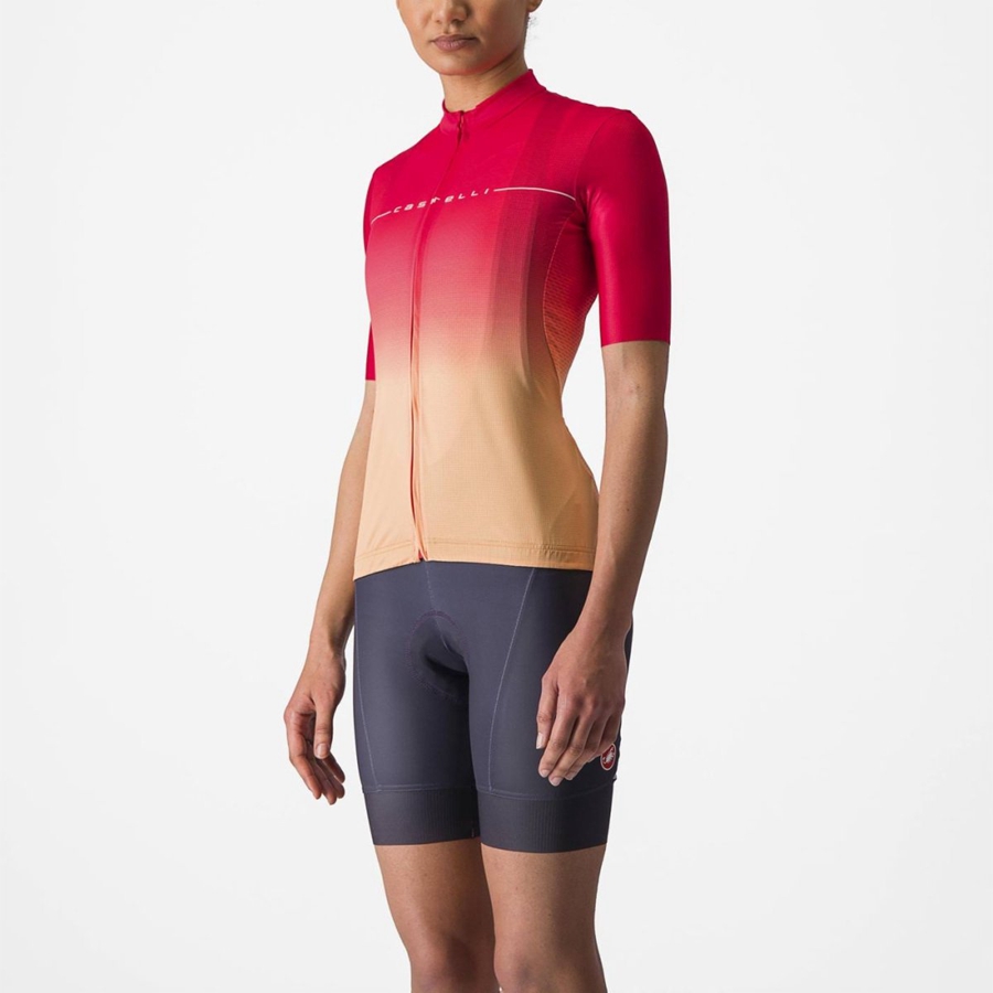 Orange / White Women Castelli SALITA Jersey | 045791-HBN