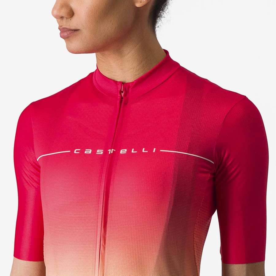 Orange / White Women Castelli SALITA Jersey | 045791-HBN