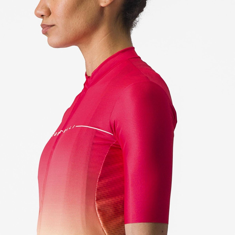 Orange / White Women Castelli SALITA Jersey | 045791-HBN