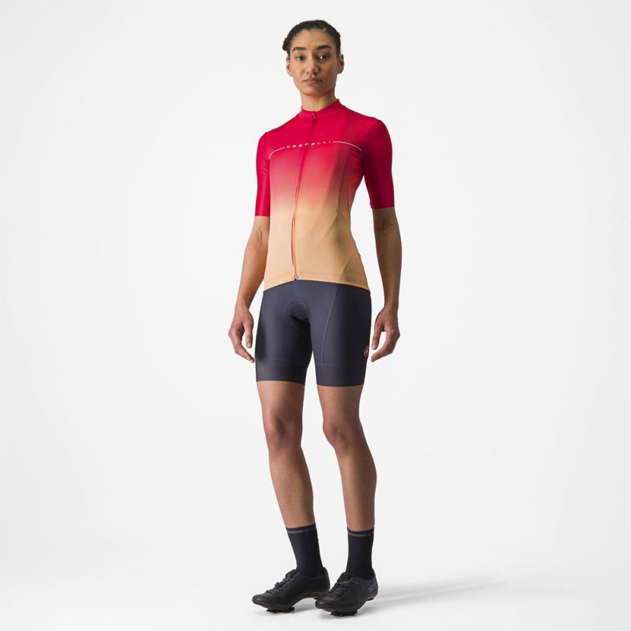 Orange / White Women Castelli SALITA Jersey | 045791-HBN