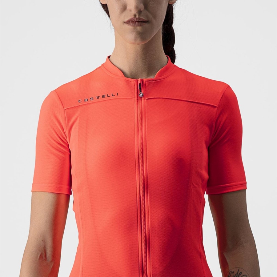 Pink / Dark Grey Blue Women Castelli ANIMA 3 Jersey | 152630-EUH