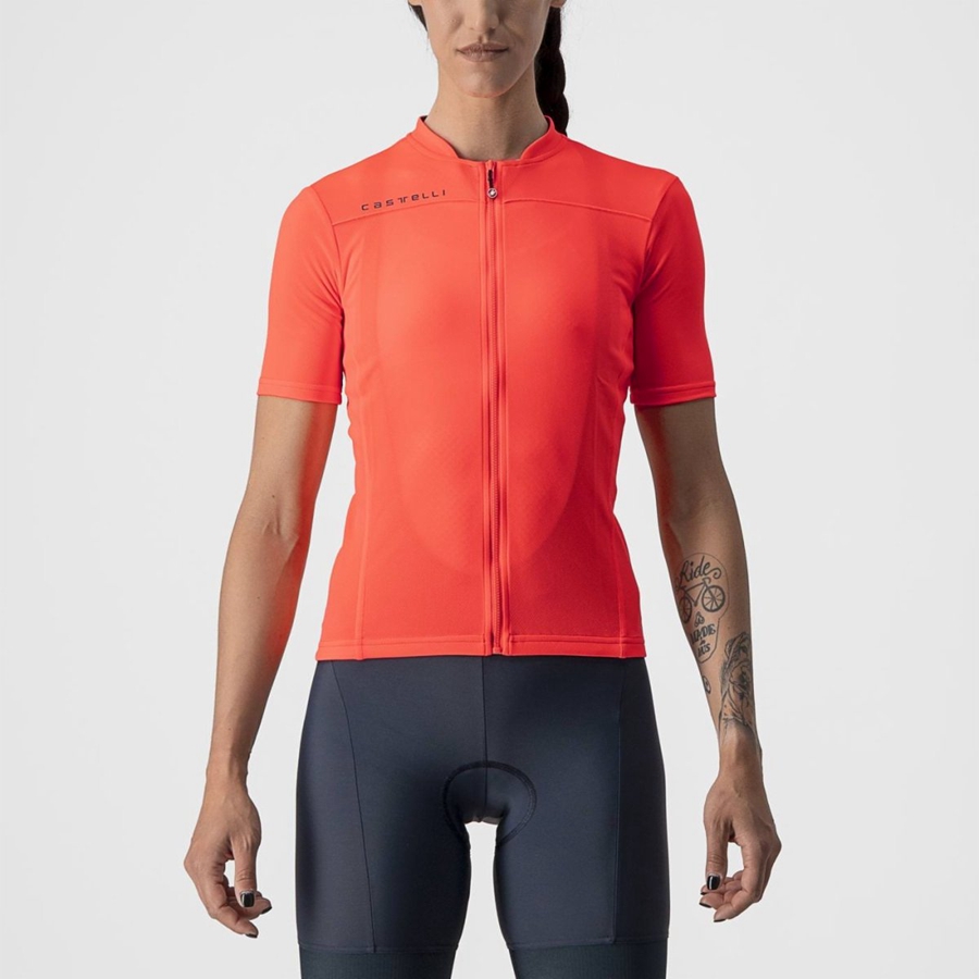 Pink / Dark Grey Blue Women Castelli ANIMA 3 Jersey | 152630-EUH