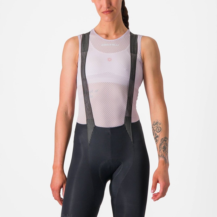 Purple White Women Castelli PRO MESH W SLEEVELESS Base Layer | 621083-TDI