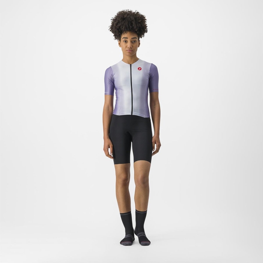 Purple White Women Castelli SANREMO ULTRA W Speedsuits | 134290-KVH