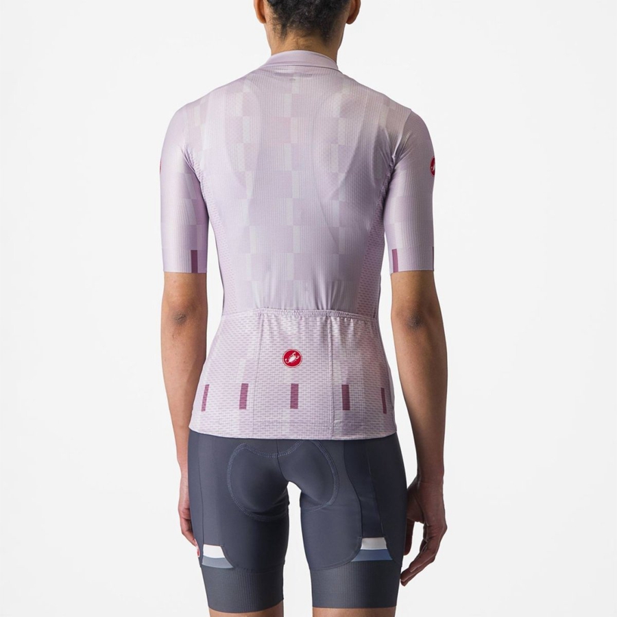 Purple White / Deep Purple Women Castelli DIMENSIONE Jersey | 081546-PKQ