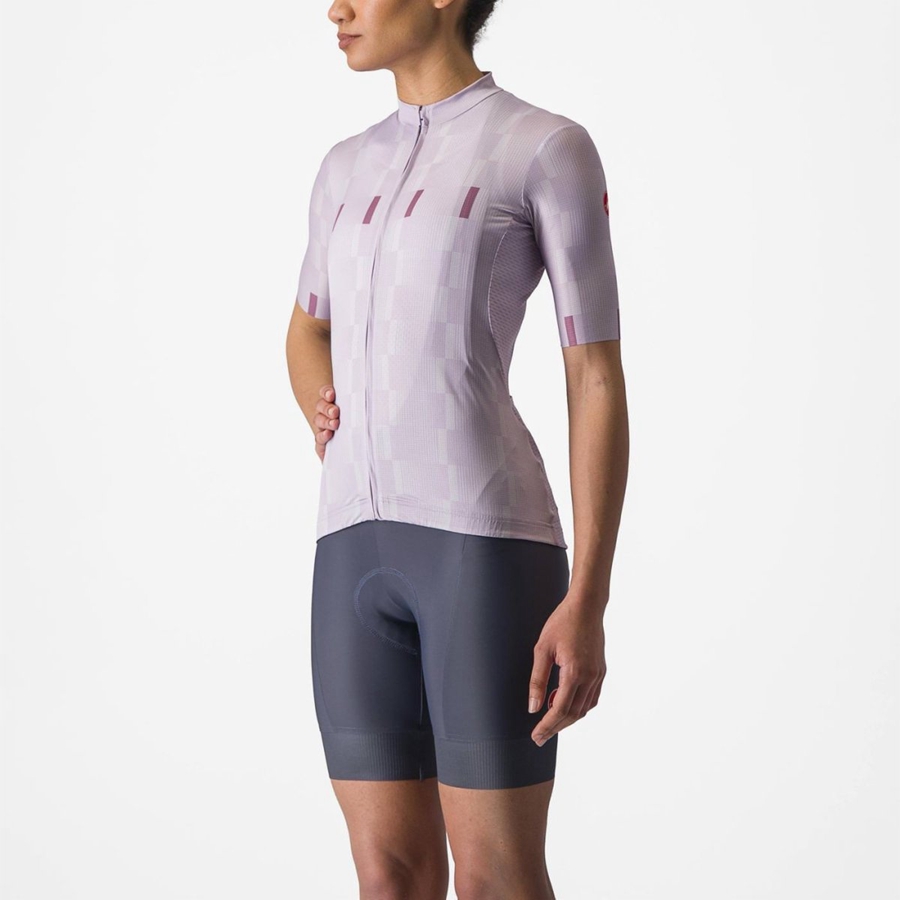 Purple White / Deep Purple Women Castelli DIMENSIONE Jersey | 081546-PKQ