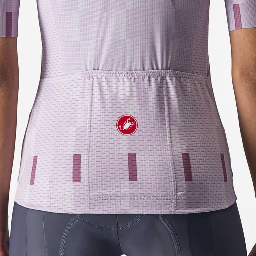 Purple White / Deep Purple Women Castelli DIMENSIONE Jersey | 081546-PKQ