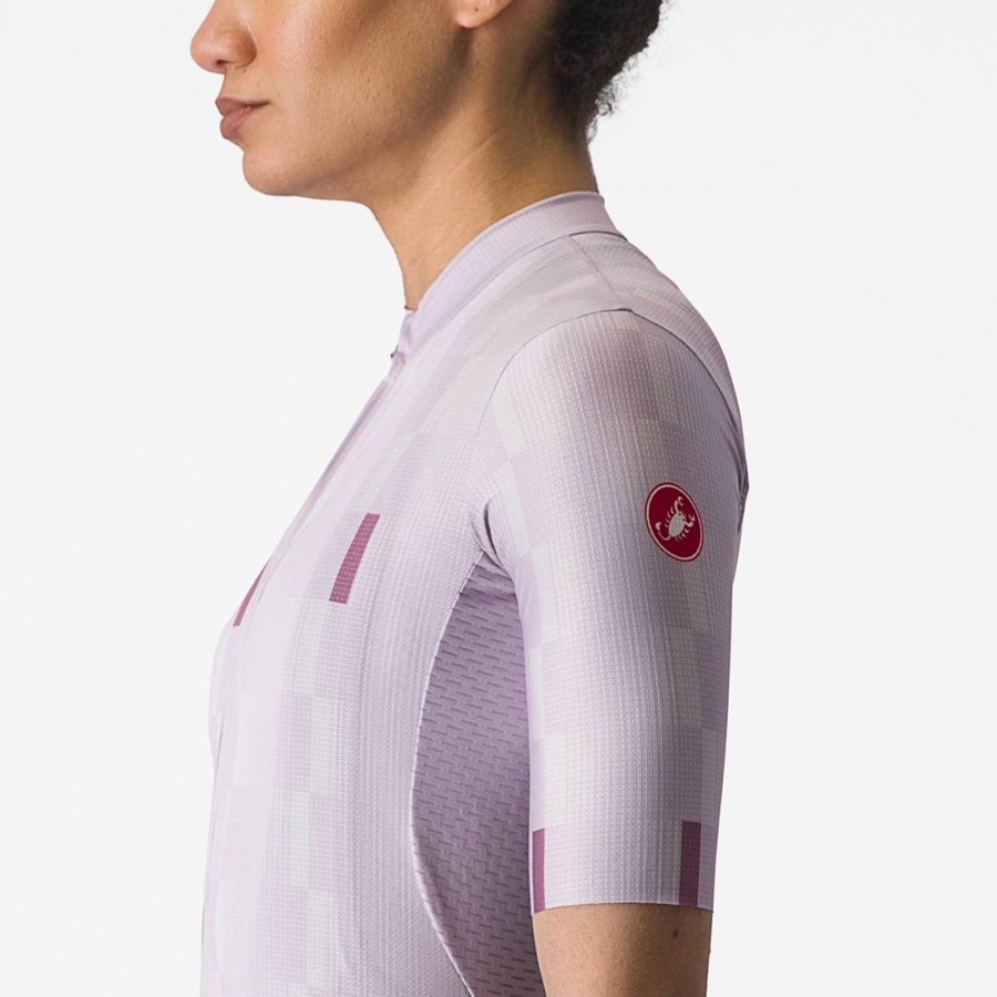 Purple White / Deep Purple Women Castelli DIMENSIONE Jersey | 081546-PKQ