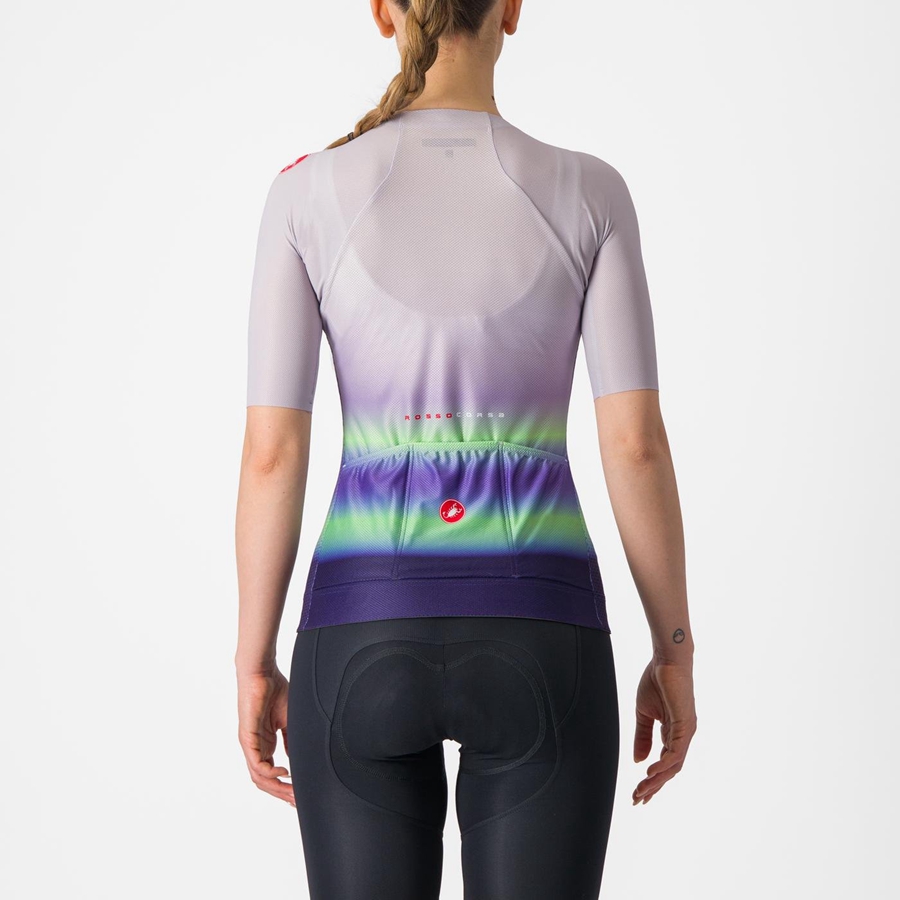 Purple White / Green / Dark Purple Women Castelli CLIMBER'S 4.0 W Jersey | 123950-IOR