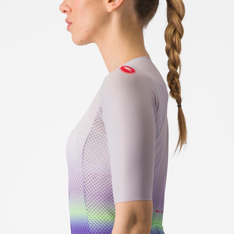 Purple White / Green / Dark Purple Women Castelli CLIMBER'S 4.0 W Jersey | 123950-IOR