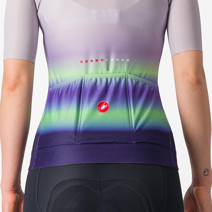 Purple White / Green / Dark Purple Women Castelli CLIMBER'S 4.0 W Jersey | 123950-IOR