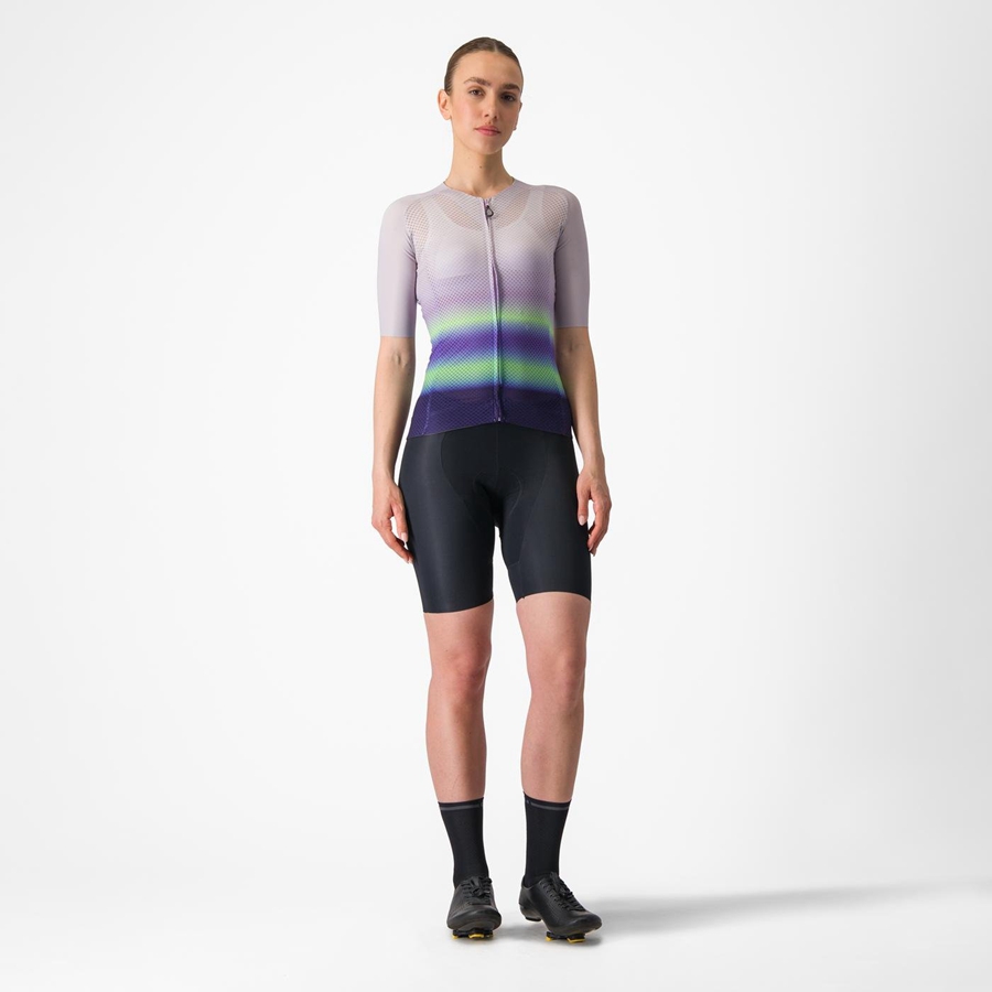 Purple White / Green / Dark Purple Women Castelli CLIMBER'S 4.0 W Jersey | 123950-IOR