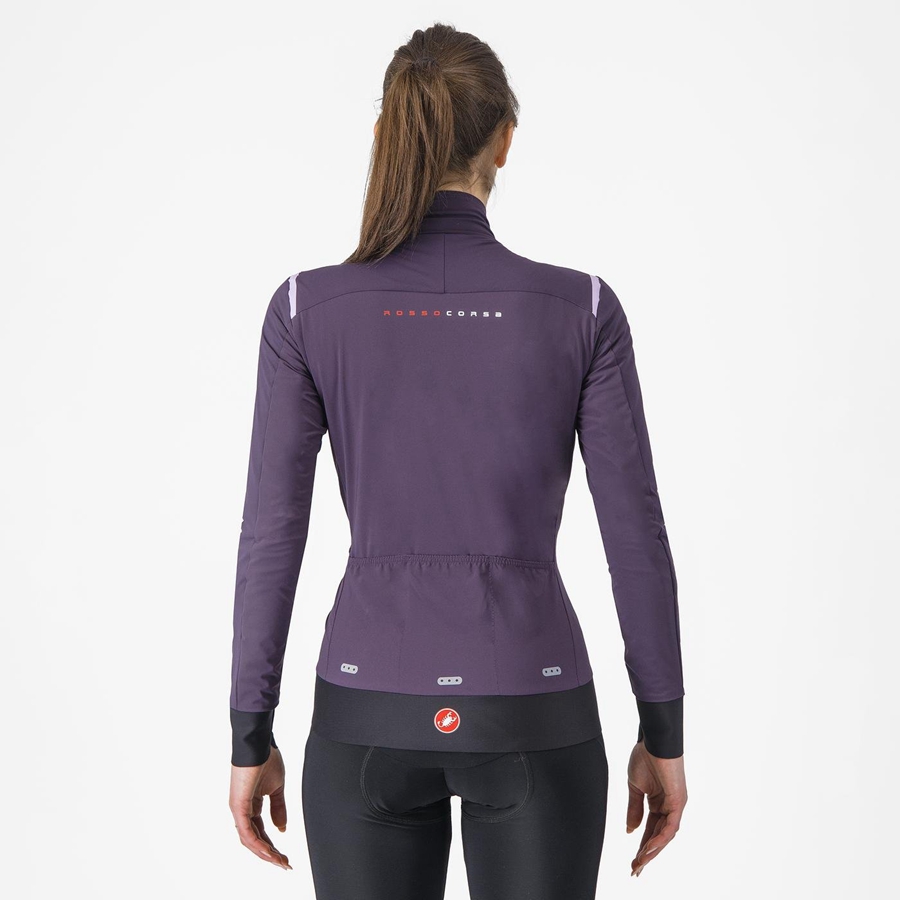 Purple Women Castelli ALPHA FLIGHT ROS W Jackets | 729801-JRM