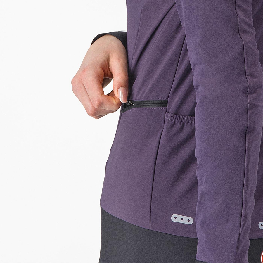 Purple Women Castelli ALPHA FLIGHT ROS W Jackets | 729801-JRM