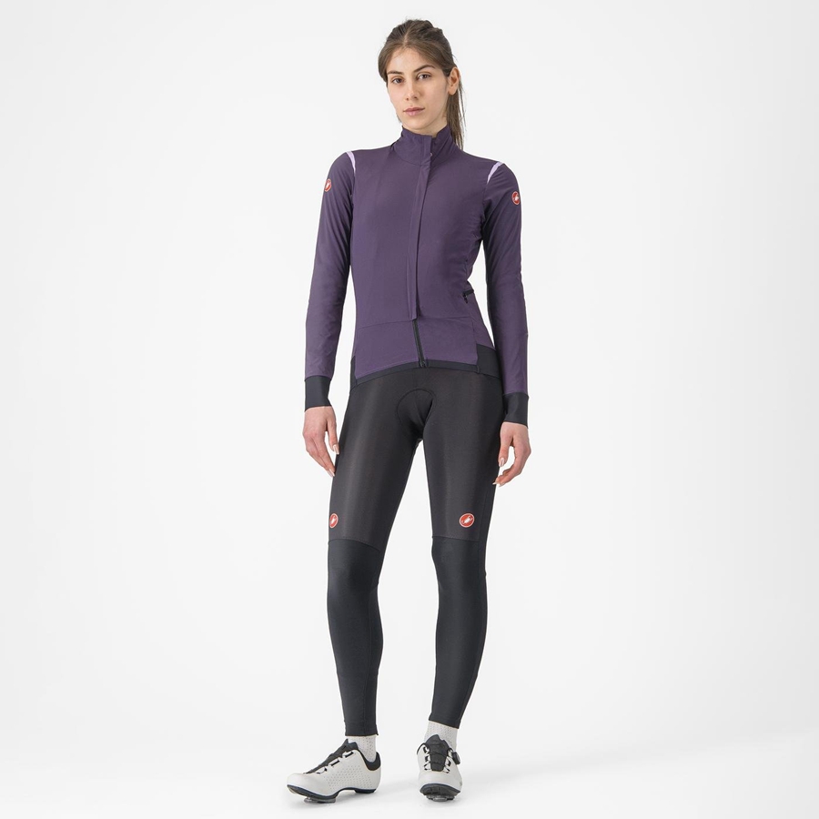 Purple Women Castelli ALPHA FLIGHT ROS W Jackets | 729801-JRM