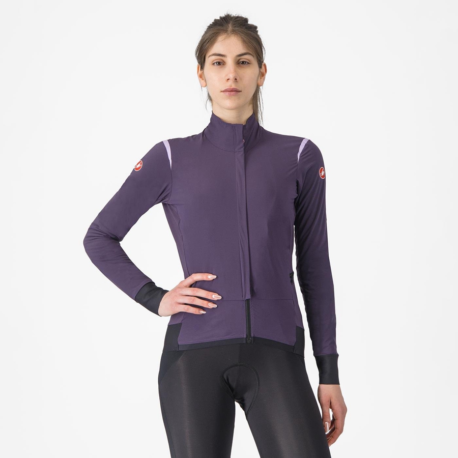 Purple Women Castelli ALPHA FLIGHT ROS W Jackets | 729801-JRM