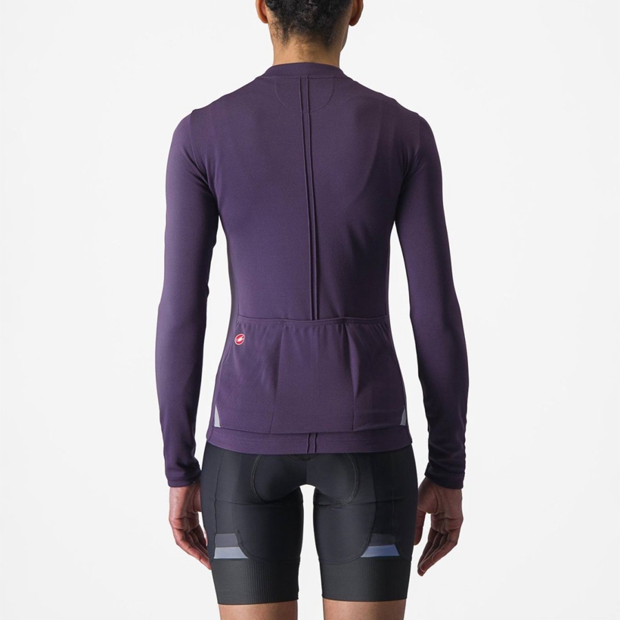 Purple Women Castelli ANIMA 4 LONG SLEEVE Jersey | 630148-ALM