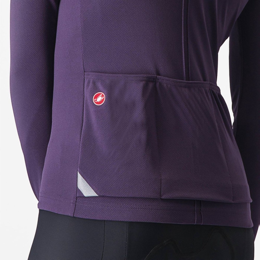 Purple Women Castelli ANIMA 4 LONG SLEEVE Jersey | 630148-ALM