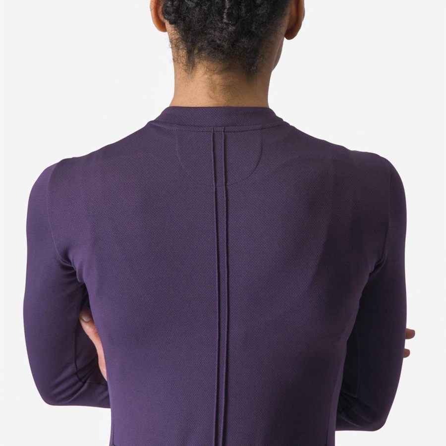 Purple Women Castelli ANIMA 4 LONG SLEEVE Jersey | 630148-ALM