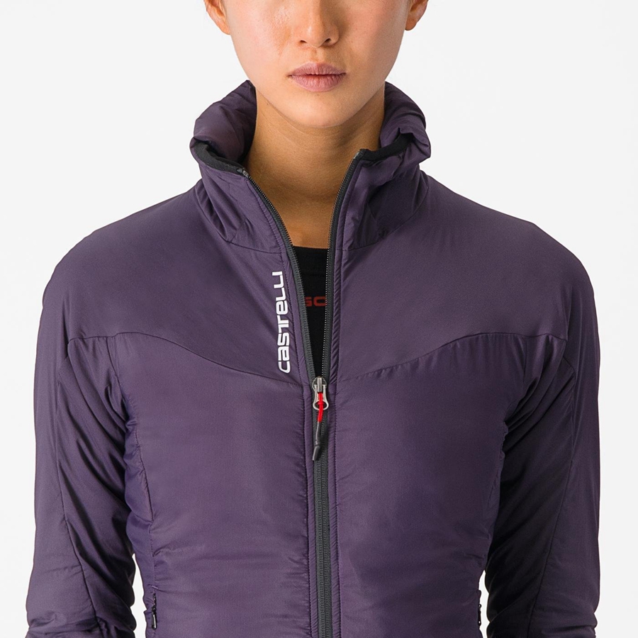 Purple Women Castelli FLY THERMAL W Jackets | 048731-ANM