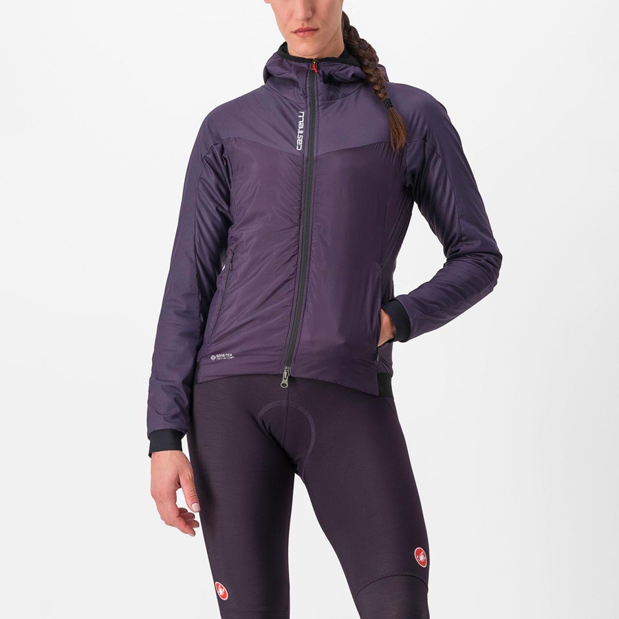 Purple Women Castelli FLY THERMAL W Jackets | 048731-ANM