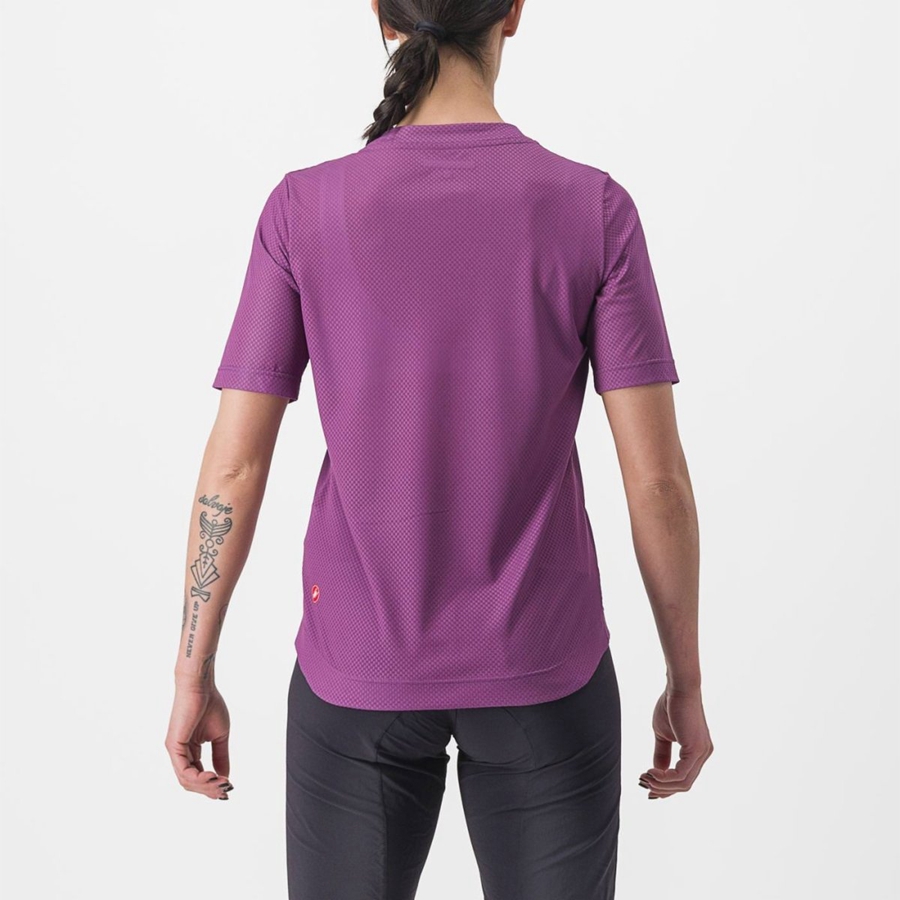 Purple Women Castelli TRAIL TECH 2 W TEE Jersey | 952143-CVM