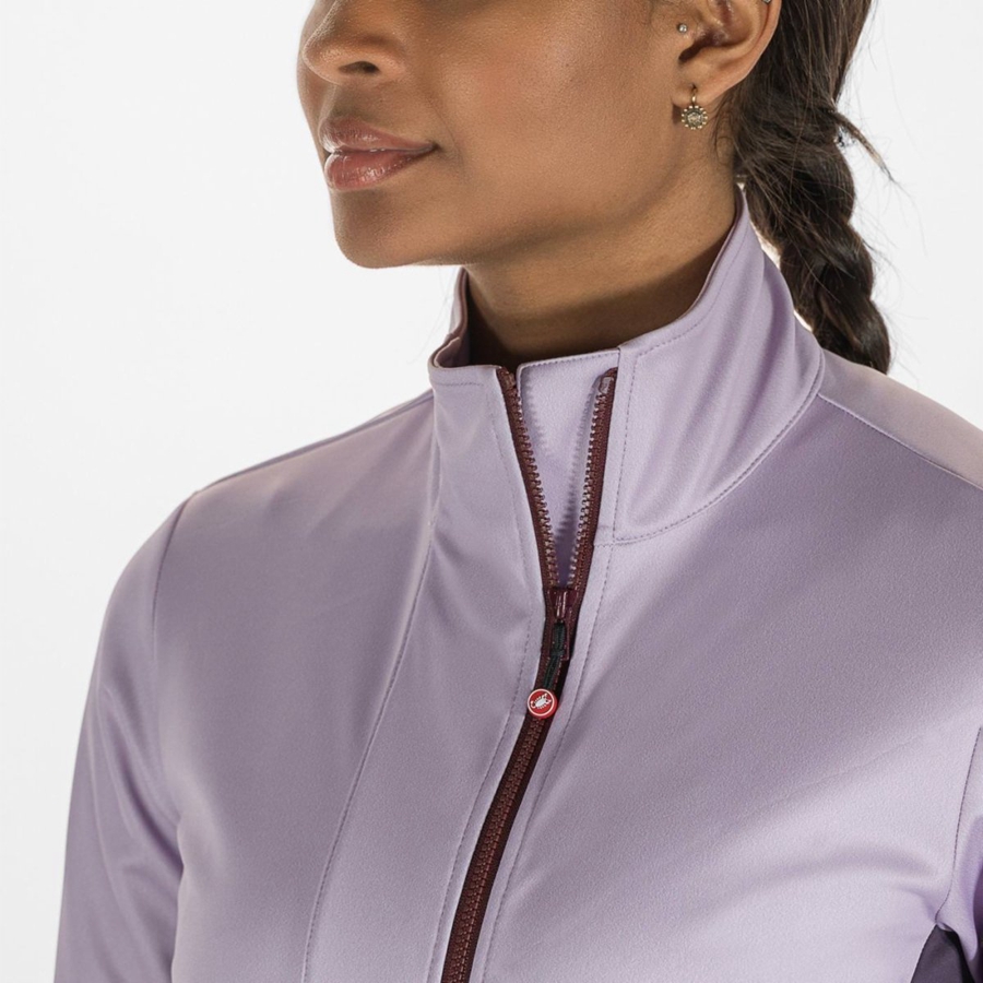 Purple Women Castelli TRANSITION 2 W Jackets | 089526-JGA