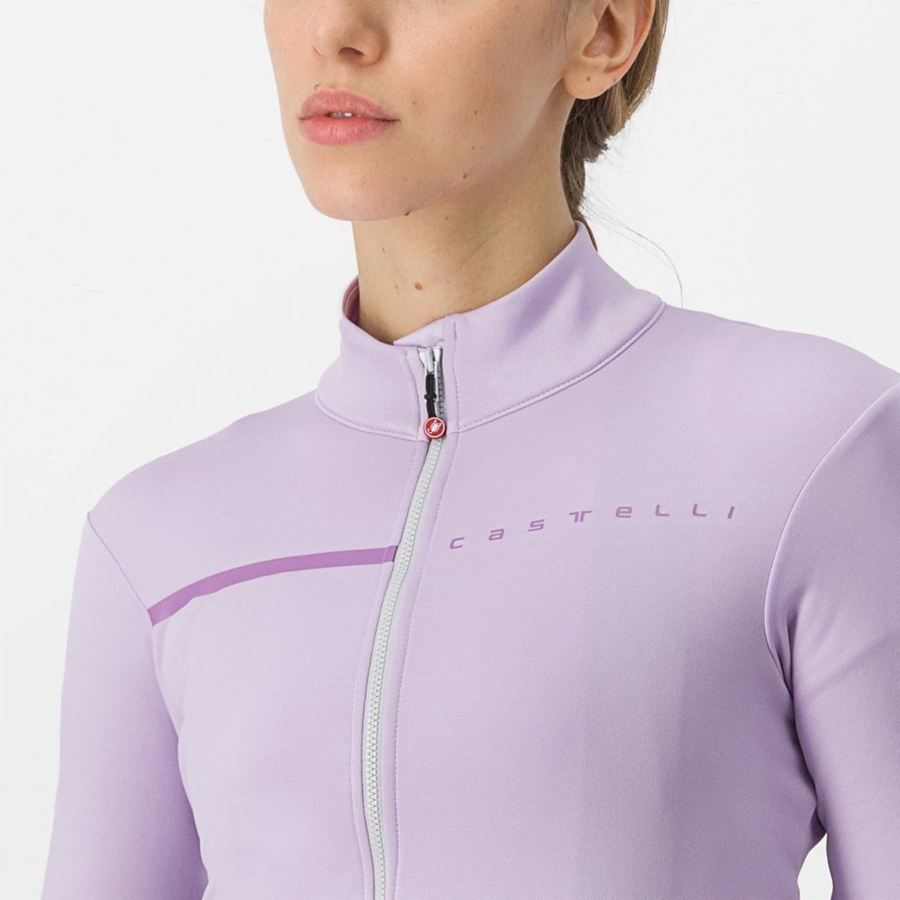 Purple / Purple Women Castelli SINERGIA 2 FZ Jersey | 723689-UIM