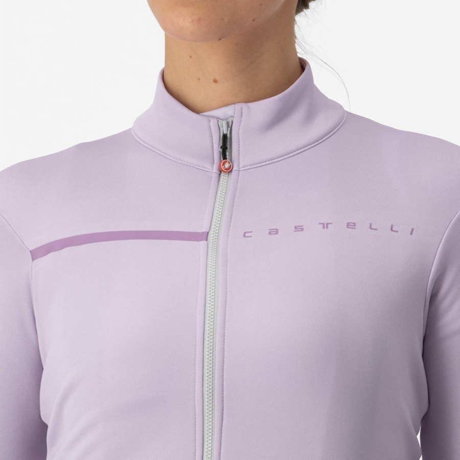 Purple / Purple Women Castelli SINERGIA 2 FZ Jersey | 723689-UIM