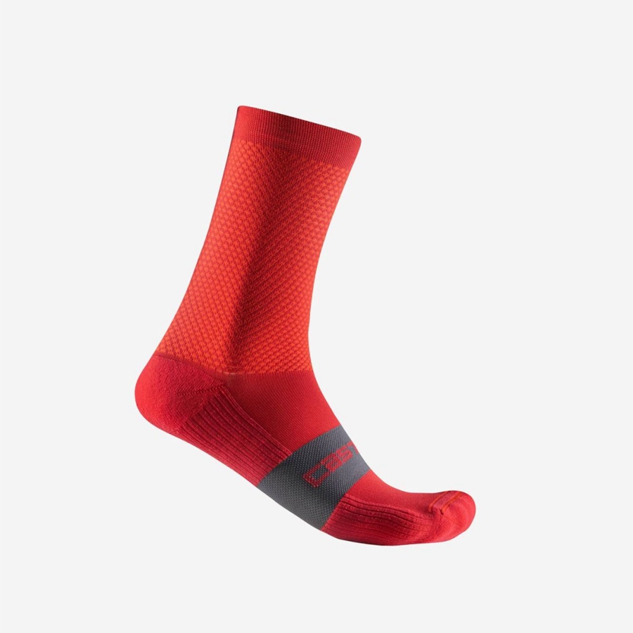 Red Men Castelli ESPRESSO 15 Socks | 756142-XKV