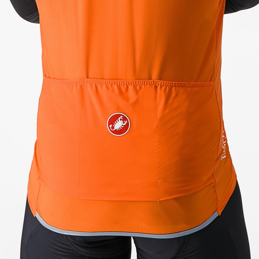 Red Orange Men Castelli PERFETTO RoS 2 Vest | 531746-NGI