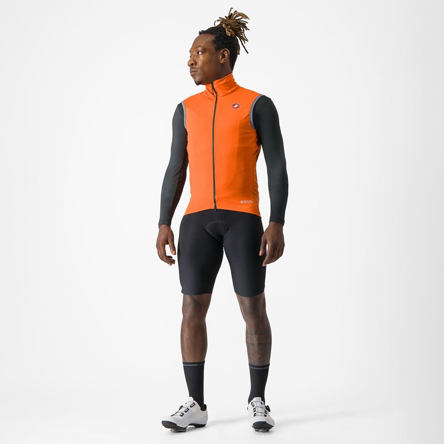 Red Orange Men Castelli PERFETTO RoS 2 Vest | 531746-NGI