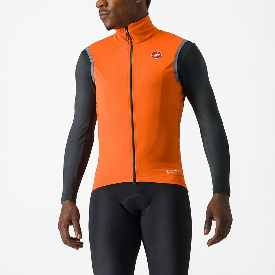 Red Orange Men Castelli PERFETTO RoS 2 Vest | 531746-NGI